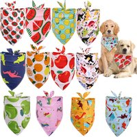 12 Pièces Bandanas Pour Animaux De Compagnie Bandana Pour Chien D'été Écharpe Pour Chien Hawaïen Bavoirs Triangle Pour Animaux De Compagnie Ajustable