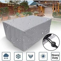 Housse De Mobilier De Jardin 200x200x85cm, Housse De Mobilier DExtérieur Imperméable, Housse Anti-Poussière, Argent