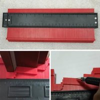 Jauge de Contour Rouge - Outil de Menuiserie en Plastique ABS de 25cm - Copieur de Profil Irrégulier