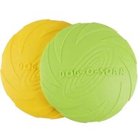 Frisbees Pour Chien 2pcs En Caoutchouc Rsistant Jouet Frisbee Pour Activits Sportives En Plein Air Vertjaune Pzcc