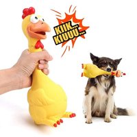 Poulet En Caoutchouc Jaune Grinçant, Jouets Pour Animaux De Compagnie, Jouets Pour Chiens, Jouets À Mâcher, Indestructibles, Super Durables,