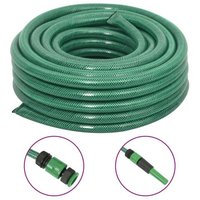 vidaXL Tuyau d'arrosage avec jeu de raccords vert 0,75" 50 m PVC