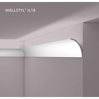 Corniche NMC IL18 WALLSTYL Noel Marquet Moulure décorative Moulure en stuc Éclairage indirect design intemporel classique gris 2 m