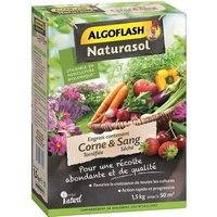 ALGOFLASH NATURASOL Engrais contenant de la corne torréfiée et sang séché - 1,5 kg