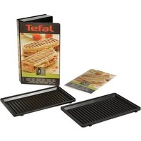 "TEFAL Snack Collection Accessoires Plaques Grill Panini + Livre de recette - XA8003"