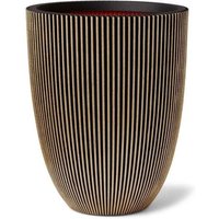 Capi Vase Élégant Groove 46x58 Cm Noir Et Doré
