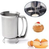 Distributeur De Pâte En Acier Inoxydable, Séparateur De Pâte À Main, Pour Crêpes, Farine, Pâte, Entonnoir, Outils De Cuisine