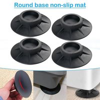 Tapis Antidérapant Rond En Caoutchouc Pour Machine À Laver, 4 Pièces, Tapis De Meubles Universel Pour Machine À Laver À Tambour