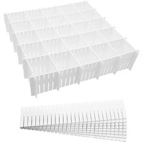 16 Pcs Séparateurs De Tiroir, Organisateur De Tiroir Réglables, Grille Diviseur De Tiroir En Plastique Pour Sous-Vêtements, Chaussettes Etc
