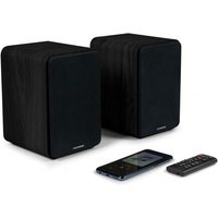 Enceintes bibliothèque Stéréo Puissance Musicale Sonore 100 Watts avec Télécommande - Noir
