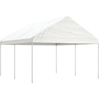 Vidaxl Belvédère Avec Toit Blanc 4,46x4,08x3,22 M Polyéthylène