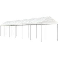 Vidaxl Belvédère Avec Toit Blanc 13,38x2,28x2,69 M Polyéthylène