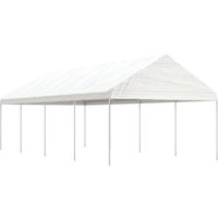 Vidaxl Belvédère Avec Toit Blanc 8,92x4,08x3,22 M Polyéthylène