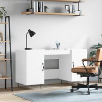 Vidaxl Bureau Blanc 140x50x75 Cm Bois D'ingénierie