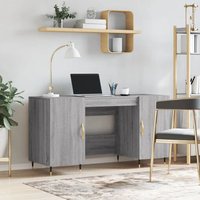 Vidaxl Bureau Sonoma Gris 140x50x75 Cm Bois D'ingénierie