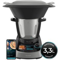 Cecotec Robot de Cuisine Multifonction Mambo Touch. 1600 W, 37 Fonctions, Écran Tactile TFT 5" avec Livre de Recettes Intégré, Capacité de 3,3