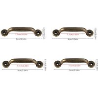 Poignées d'armoire vintage (paquet de 4) Bronze