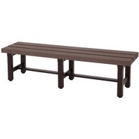 Banc De Jardin Alu Hwc-K60, Banc Banc De Parc Banc De Balcon, Résistant Aux Intempéries Wpc 150cm, Brun
