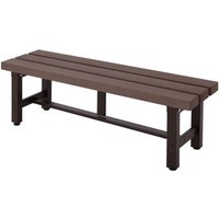 Banc De Jardin Alu Hwc-K60, Banc Banc De Parc Banc De Balcon, Résistant Aux Intempéries Wpc 120cm, Brun