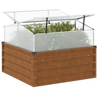 Vidaxl Jardinière De Jardin Avec Serre Acier Résistant Aux Intempéries