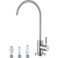 Robinet d'eau potable, facile à installer, robinet RO pour évier, robinet à osmose inverse sans plomb pour évier de cuisine, bar, acier inoxydable