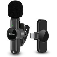 Micro Cravate sans Fil pour USB C/Android,Mic sans Fil pour Enregistrement vidéo,Microphone Cravate sans Fils pour Youtube,TikTok,Mini Micro Cravate