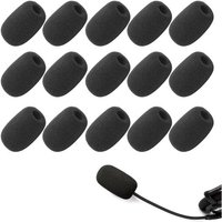 15pcs Bonnette Micro Mousse Micro Mousse Micro Casque Mini Microphone Casque Pare Brise Mousse pour La Salle De Classe Interviews D'Actualités La