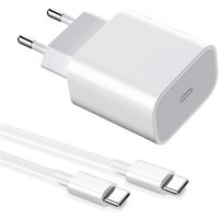 Adaptateur D'alimentation Usbc 20 W Chargeur Rapide Avec Câble De Charge Usb C Vers C De 2 M Compatible Avec Ipad Pro 12,9/11 2021/2020/2018, Ipad