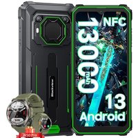 Blackview BV6200 Pro Smartphone Incassable 6,56" Android 13 13000mAh 8Go+128Go 13MP IP68 Vert avec Smartwatch Blackview W50 Pro