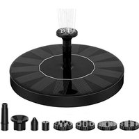 Fontaine Solaire Extérieur Flottante 1W, Pompe Bassin Solaire avec 6 Buses, pour Bain d'oiseaux Aquarium Jardin Fontaine