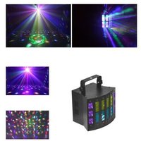 Jeux de lumière Derby Effet Lighting 4-en-1 80W METEOR CLUSTER-Laser multipoints RGB + Strobe + UV pour Bar Lounge.DJ Scènes Discoth