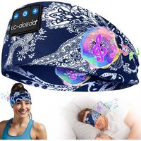Bandeau Ecouteurs pour Dormir Bandeau Bluetooth, Bandeau écouteur de Musique pour Hommes Femmes,Casque Sommeil avec Ultra-Fins HD Stéréo pour