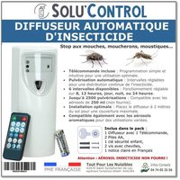 Diffuseur Automatique - Anti-Mouches & Anti-Moustiques - Jusqu'à 2500 Pulvérisations - Batteries Incluses