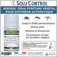 Bombe pour diffuseur avec pyrèthre végétal - Aérosol de 250ml