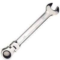 Clé à cliquet à tête flexible de 24 mm, clé métrique, acier au Chrome vanadium, clé mixte à cliquet, clé à outil pour réparation de voiture, vélo à