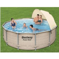 Bestway Ensemble de piscine avec auvent Power Steel 396x107 cm