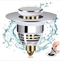 Bonde Lavabo Universel, Bouchon de Lavabo Pop-Up pour Baignoire, Cuisine, lavabo (Orifice de vidange 32-42mm)