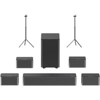 Ultimea Poseidon D80 Barre de son 7.1 + 1 paire de supports d'enceintes Steady 300, Dolby Atmos, puissance de crête de 460 W, contrôle par