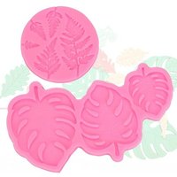 2 Pcs Moule Fondant Feuille En Silicone Feuille Tropicales Moules Moelleux Feuilles Fondant Forme Réutilisable Anti-Collage Pour Chocolat Epoxy