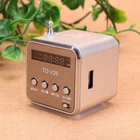 Petit Haut-Parleur Portable TDV26 Bluetooth pour Extérieur Avec Basses Silencieuses en Couleur Argent Gris Produit Directement par l'Usine