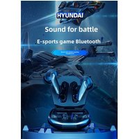 Écouteurs Bluetooth universels pour jeux d'e-sports HYUNDAI modernes TWS noirs avec réduction de bruit excellent et batterie durables