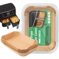 Papier Sulfurisé Pour Friteuses À Air, 100 Pièces 20 X 14 Cm Jetable Antiadhésive Sans Huile Papier Cuisson Air Fryer
