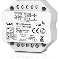 Contrôleur Variateur LED de dernière génération 12/24V DC pour Ruban LED CCT/RGB/RGBW, compatible avec Télécommande RF