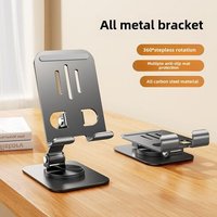 Support De Téléphone Pliable Multifonctionnel Pour Bureau En Métal Couleur K61-2 En Métal Entier Rotatif Support Pour Suivre Les Séries Pour Les