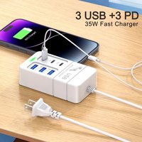 Chargeur Usb Directe D'usine Multiple Ports Pd Charge Rapide Pour Téléphone Bk-01 Disponible En Stock Réglementation Britannique