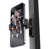 Mag-Safe Support De Téléphone Portable Magnétique Pour Salle De Sport,Réglable À 360 °,Compatible Avec Smartphones De 4,7 À 6,5"",Base En Alliage Et