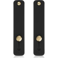 Lot De 2 Supports De Doigt En Silicone Pour Téléphone Portable,Universel,Compatible Avec La Plupart Des Smartphones (2 Pièces,Noir)(Q903)