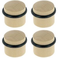 Lot de 4 butées de porte de sol LINEA BERTOMANI Bu310x4/1e bois brut hêtre Diam.3.5 x H.3.5 cm