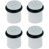 Lot de 4 butées de porte à visser CHRISLIGNE Bu271lx4/51e aluminium blanc Diam.2.8 x H.4 cm
