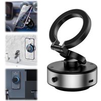 Support De Téléphone Magnétique, Support De Voiture À Adsorption De Miroir En Verre Sous Vide, Support À Ventouse Magnétique Universel Rotatif À 720